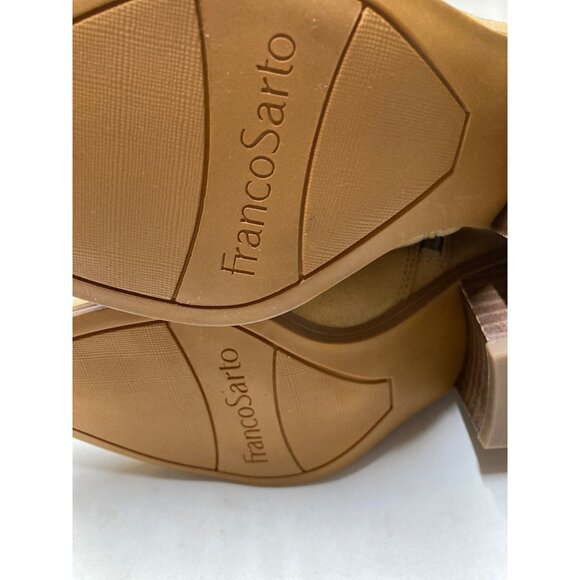 Franco Sarto Womens Tan Suede Ankle Boots With Block Heel Size 5.5M US Brand New - Picture 3 of 5
